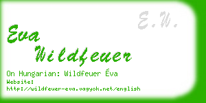 eva wildfeuer business card